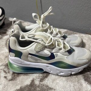 Nike White and Blue Sneakers